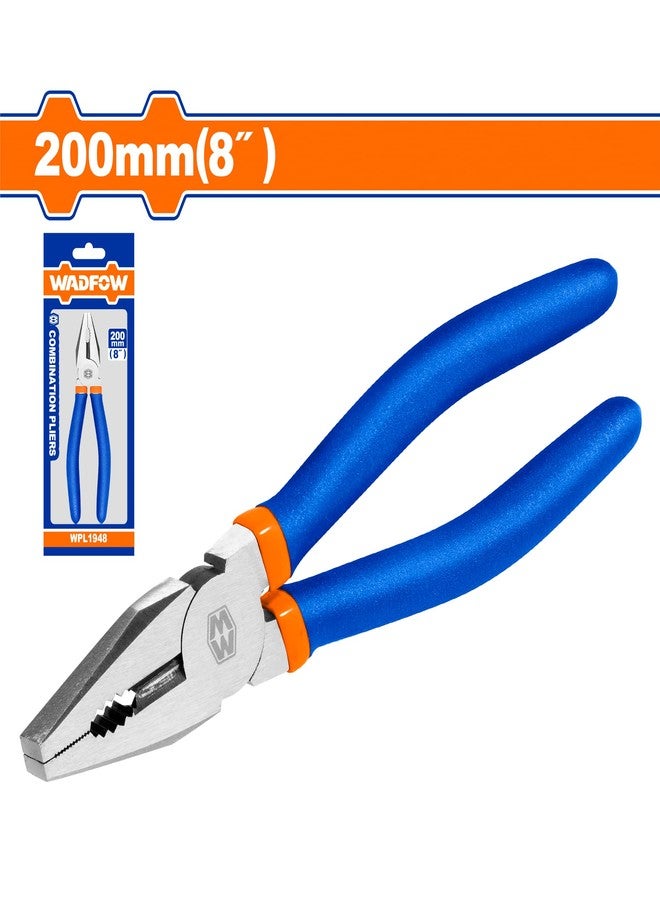 WADFOW Combination Plier, Wire Cutters, 8", Quality Material, Polish and Anti-rust Oil, With Plastic Handle - Image 5